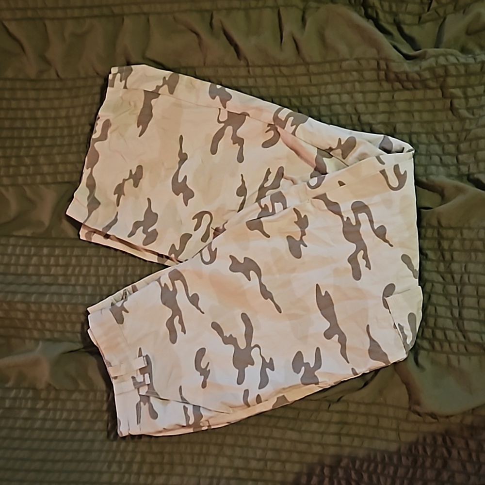 Camo print cargo pants